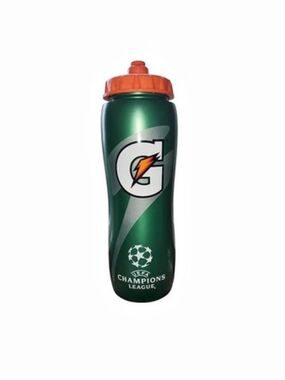 Gatorade UEFA Champions League 32 oz Squeeze Sports Water Bottle Green & Orange